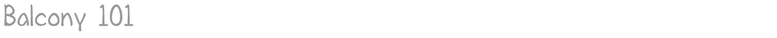 Balcony 101 font preview